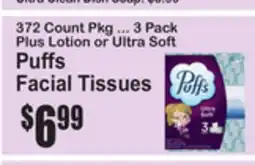 SuperFresh Plus Lotion or Ultra Soft Puffs Facial Tissues offer