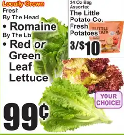 SuperFresh Locally Grown Fresh By The Head • Romaine By The Lb Red or Green Leaf Lettuce offer