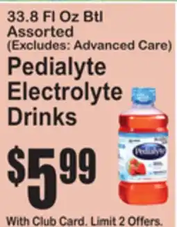 SuperFresh Pedialyte Electrolyte Drinks offer