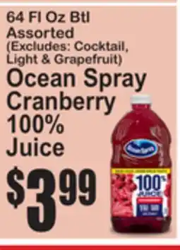 SuperFresh Ocean Spray Cranberry 100% Juice offer