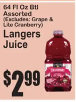 SuperFresh Langers Juice offer