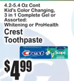 SuperFresh Crest Toothpaste offer