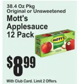 SuperFresh Mott's Applesauce offer