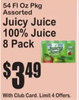 SuperFresh 54 FL Oz Pkg Assorted Juicy Juice 100% Juice offer
