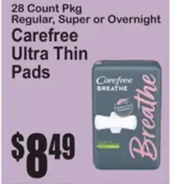 SuperFresh Carefree Ultra Thin Pads offer