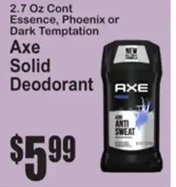 SuperFresh Axe Solid Deodorant offer