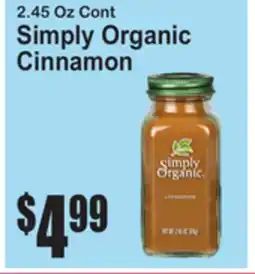 SuperFresh Simply Organic Cinnamon offer