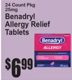 SuperFresh Benadryl Allergy Relief Tablets offer