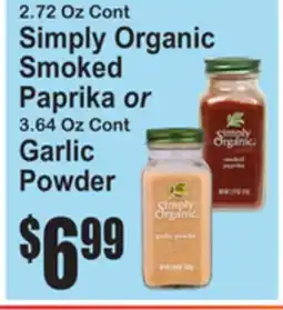 SuperFresh Simply Organic Smoked Paprika or Garlic Powder offer