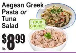SuperFresh Aegean Greek Pasta or Tuna Salad offer
