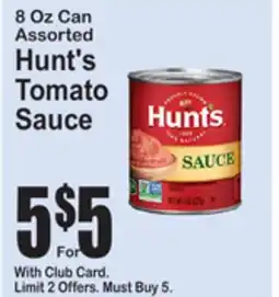 SuperFresh Hunt's Tomato Sauce offer