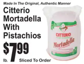 SuperFresh Citterio Mortadella With Pistachios offer