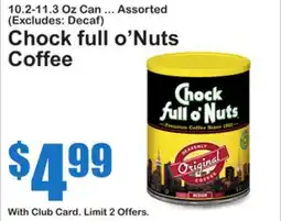 SuperFresh Chock full o'Nuts Coffee offer