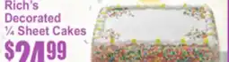 SuperFresh Rich's Decorated 1/4 Sheet Cakes offer