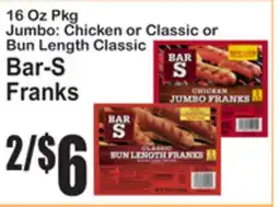 SuperFresh Bar-S Franks offer