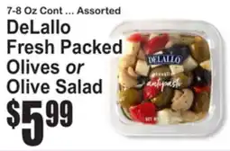 SuperFresh DeLallo Fresh Packed Olives or Olive Salad offer
