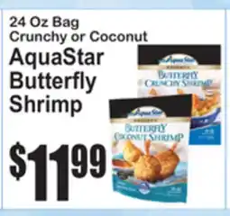 SuperFresh 24 Oz Bag Crunchy or Coconut AquaStar Butterfly Shrimp offer