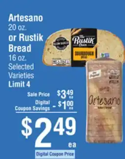 Smart & Final Artesano Bread or Rustik Bread offer