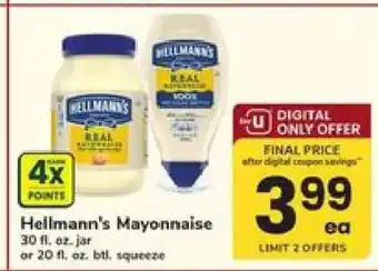 Safeway Hellmann's Mayonnaise offer