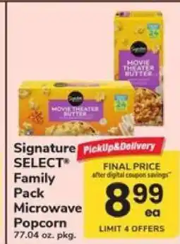 Safeway Signature SELECT Family Pack Microwave Popcorn offer
