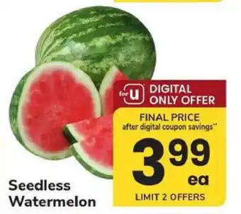 Safeway Seedless Watermelon offer