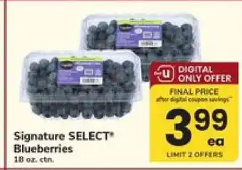 Safeway Signature Select Blueberries offer