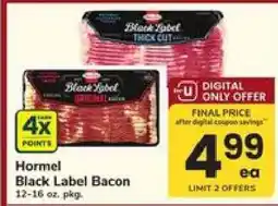 Safeway Hormel Black Label Bacon offer