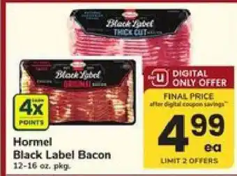 Safeway Hormel Black Label Bacon offer
