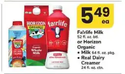 Safeway Fairlife Milk or Horizon Organic offer