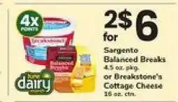 Safeway Sargento Balanced Breaks or Breakstone's Cottage Cheese offer