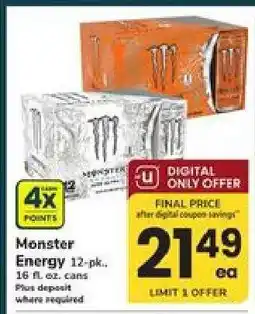 Safeway Monster Energy offer