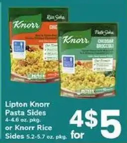 Safeway Lipton Knorr Pasta Sides or Knorr Rice Sides offer