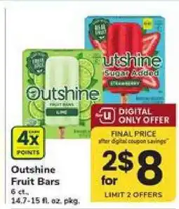 Safeway Outshine Fruit Bars offer