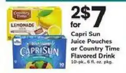 Safeway Capri Sun Juice Pouches or Country Time Flavored Drink offer