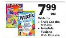 Safeway Welch's Fruit Snacks & Juicefuls Fusions offer