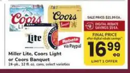 Safeway Miller Lite, Coors Light or Coors Banquet offer