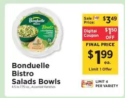 ShopRite Bonduelle Bistro Salads Bowls offer