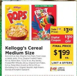 ShopRite Kellogg's Cereal Medium Size offer
