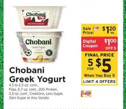 ShopRite Chobani Greek Yogurt offer
