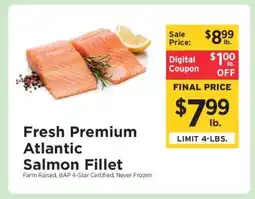 ShopRite Fresh Premium Atlantic Salmon Fillet offer