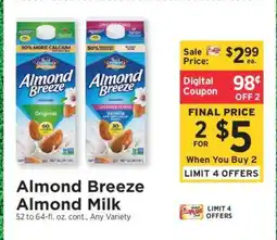 ShopRite Almond Breeze Almond Milk offer