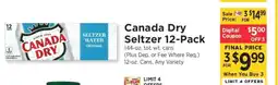 ShopRite Canada Dry Seltzer 12-Pack offer