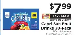ShopRite Capri Sun Fruit Drinks 30-Pack offer