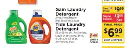 ShopRite Gain Laundry Detergent / Tide Laundry Detergent offer