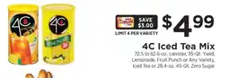 ShopRite 4C Iced Tea Mix offer