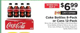 ShopRite Coke Bottles 8-Pack or Cans 12-Pack offer
