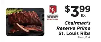 ShopRite Chairman's Reserve Prime St. Louis Ribs offer