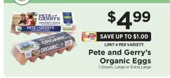 ShopRite Pete And Gerry's Organic Eggs offer