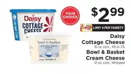 ShopRite Daisy Cottage Cheese / Bowl & Basket Cream Cheese offer