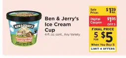 ShopRite Ben & Jerry’s Ice Cream Cup offer
